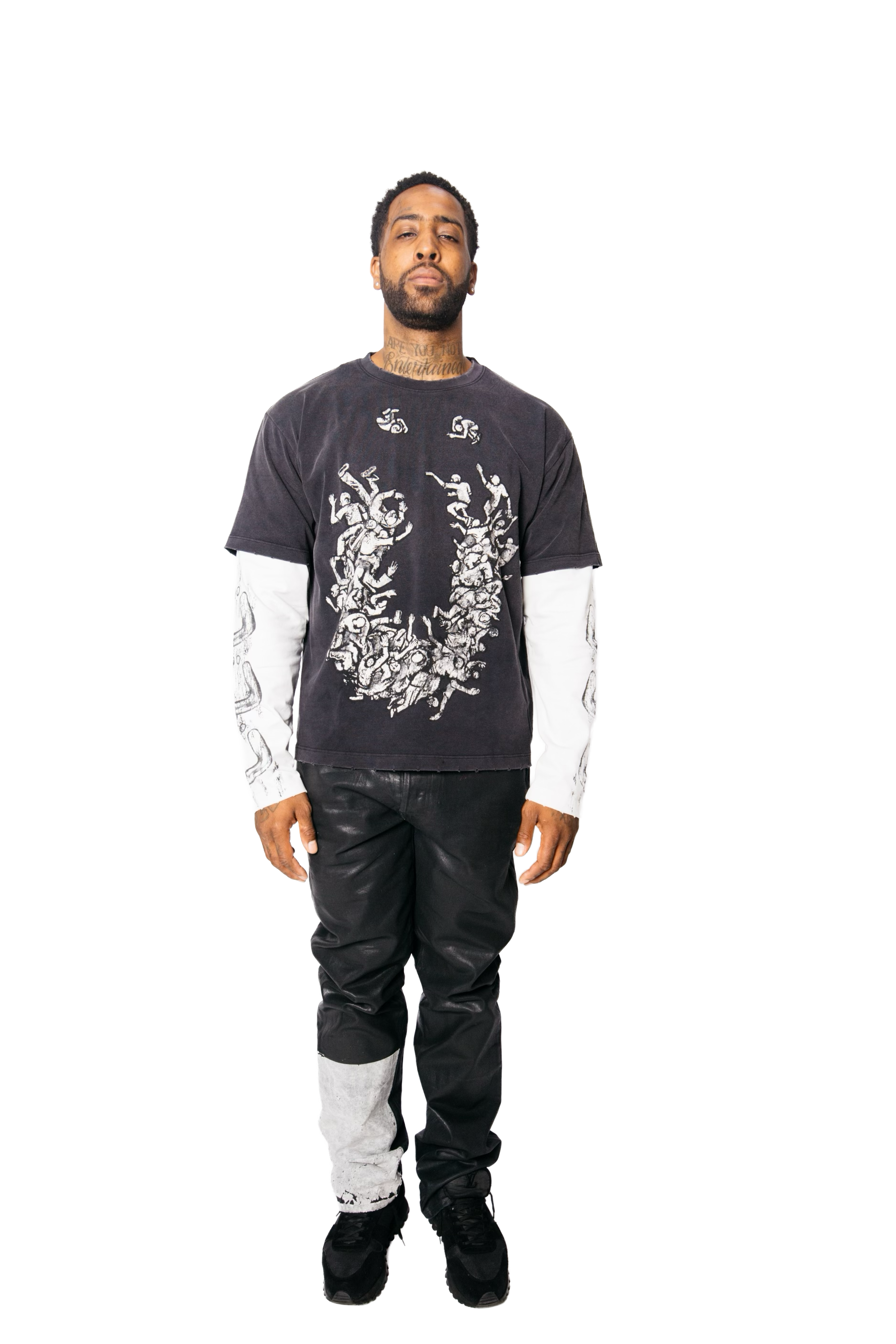Uknwism Distressed Wax Denim